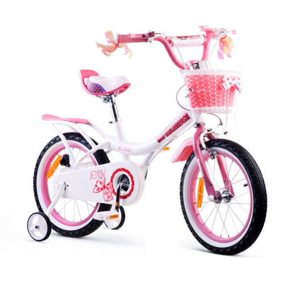 Detský bicykel 16" RoyalBaby Jenny RB16G-4 ružovo-biely 